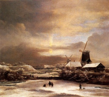  invernal Pintura - Ruisdael Jacob Issaksz Van Invierno Paisaje género Pieter de Hooch